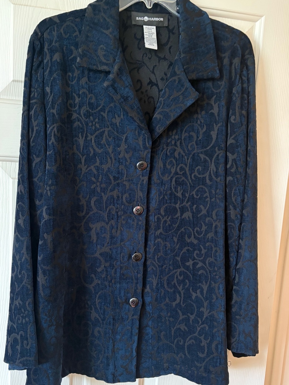 Sag Harbor Navy Textured Blazer